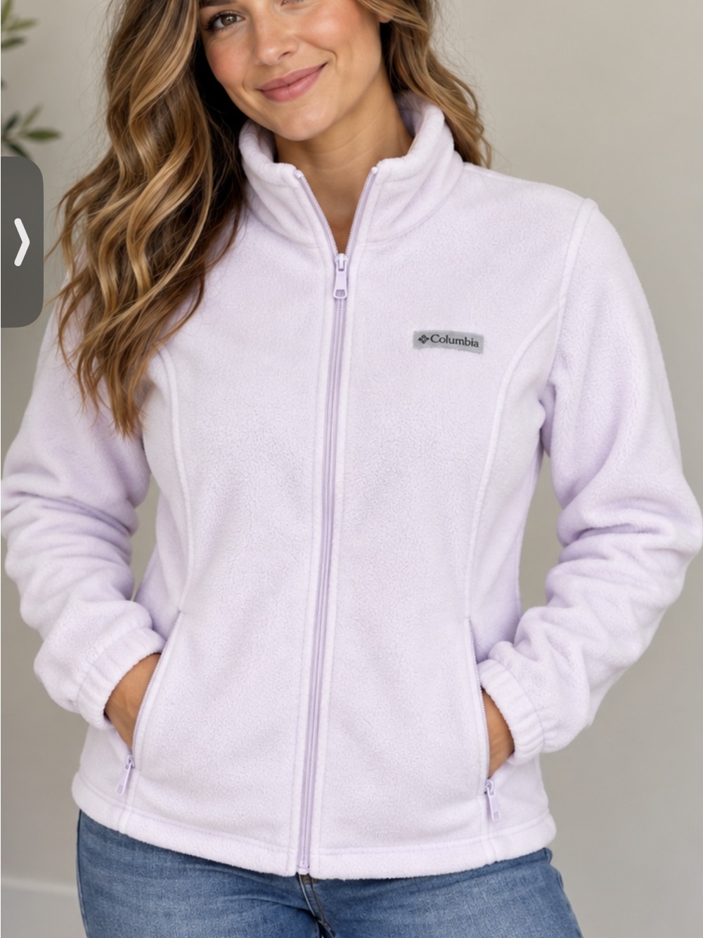Columbia Women's Lavender Full-Zip Fleece Jacket size M